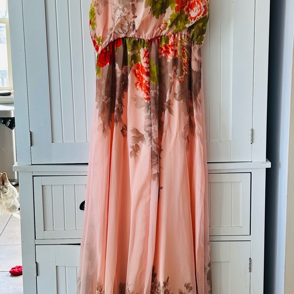 Maxi summer flowy dress fully lined